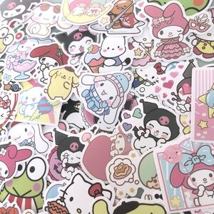 NWT 50ct Assorted Variety Pack Sanrio Hello Kitty and Friends Stickers 2”